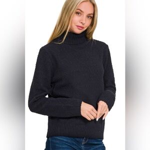 Zenana Turtle-neck Long Sleeve Sweater